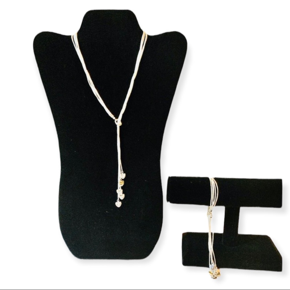 Fashion Five-line Chain, Heart Bracelet & Necklace